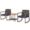 Outdoor Rocking Chair Set with Cushions and Two Tier Coffee Table